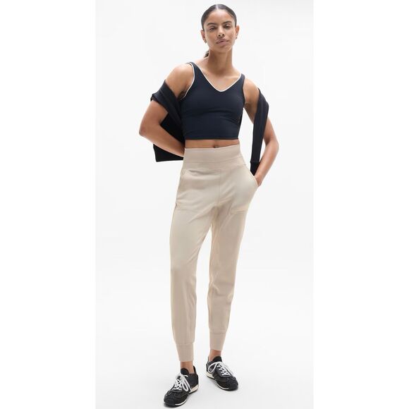 Athleta Joggers Womens Plus 2X Venice‎ High Rise Beige Gray Neutral Outdoor - Picture 1 of 8